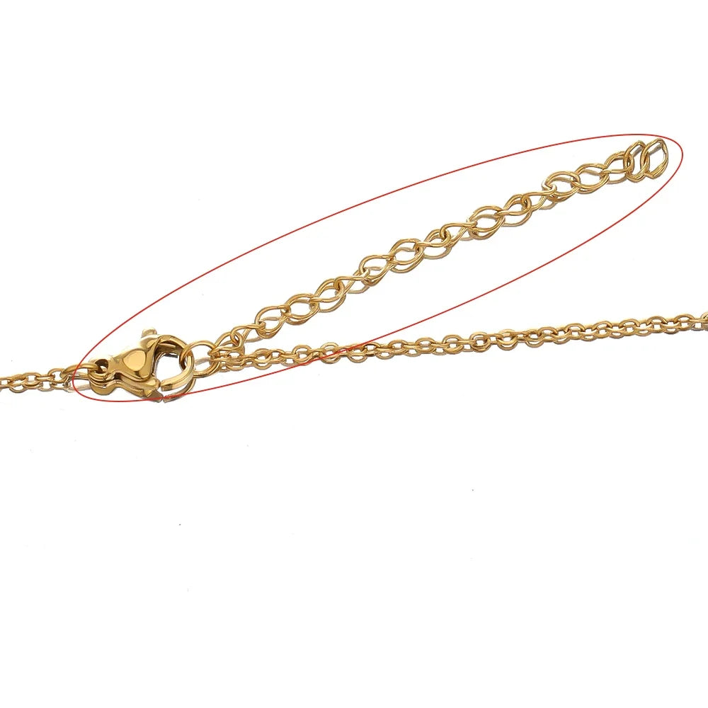 10pcs Stainless Steel Extension Chains with Lobster Clasps | DIY Jewelry Findings