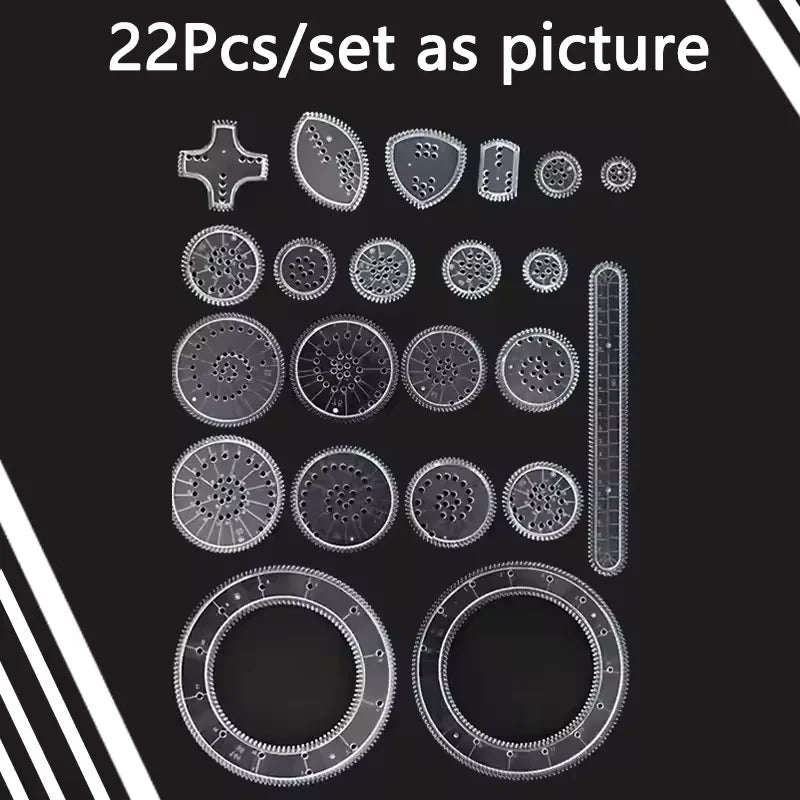 Spirograph Drawing Stencils Set | Creative Gears Geometry Art Kit for Kids