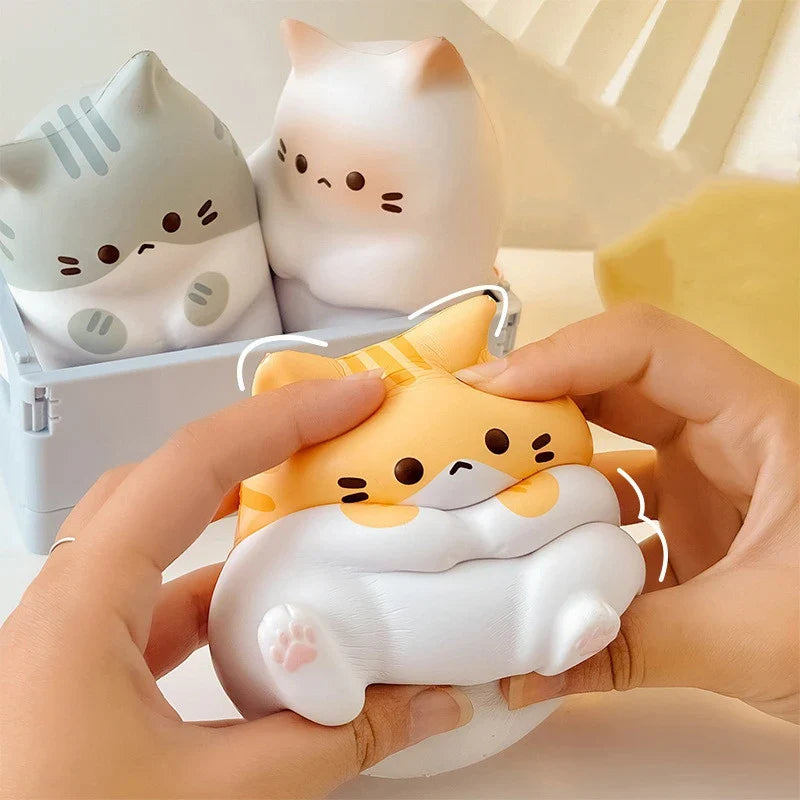 Cat Stress Relief Squishy Toy | Slow Rising PU Squeeze Antistress Ball