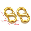 5pcs Stainless Steel Chic Letter S Buckle Clasps | 18k Gold Spring Lobster Hooks for DIY Jewelry Making