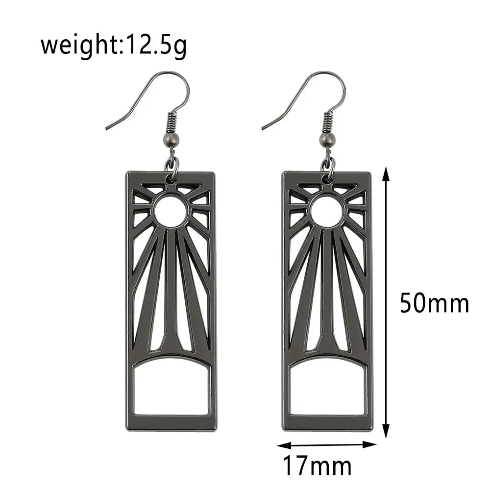Demon and Slayer Metal Drop Earrings | Unisex Fandom Jewelry
