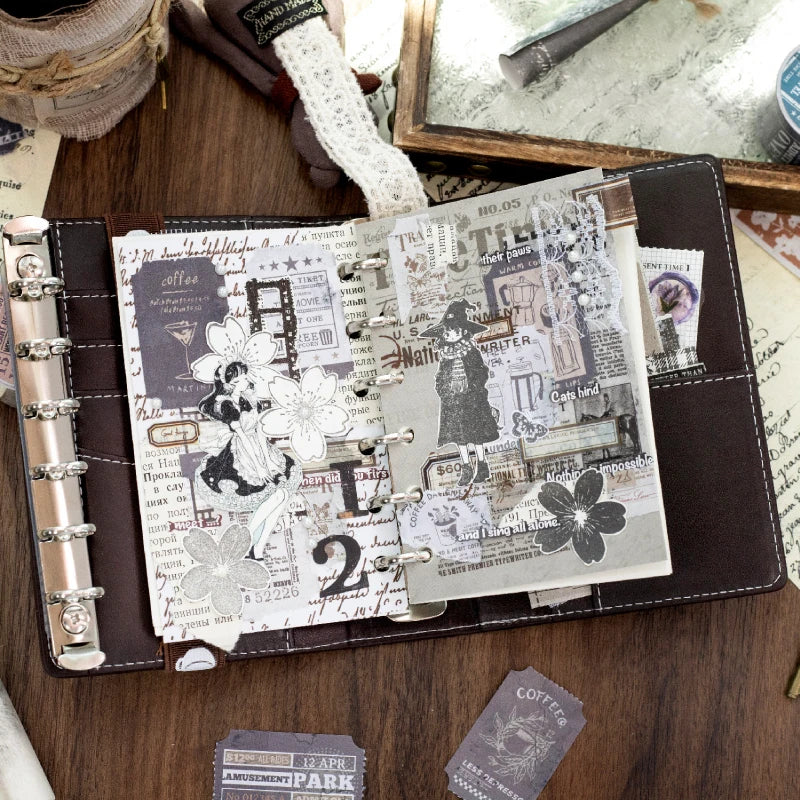 Vintage Label Paper Tape Stickers | Scrapbooking Junk Journal Supply
