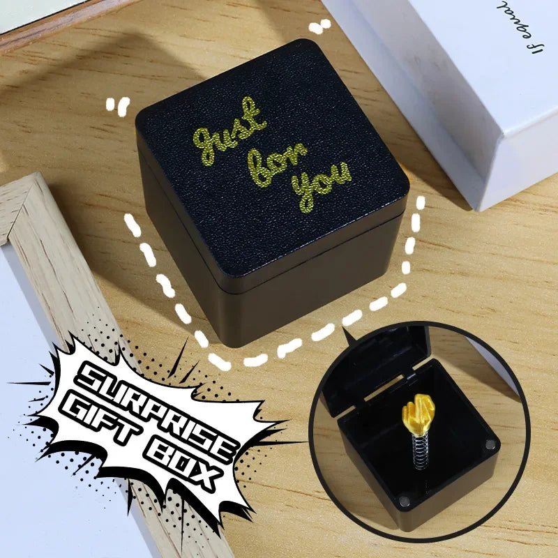 3D Middle Finger in a Box | Funny Novelty Gift for Office Desk Prank
