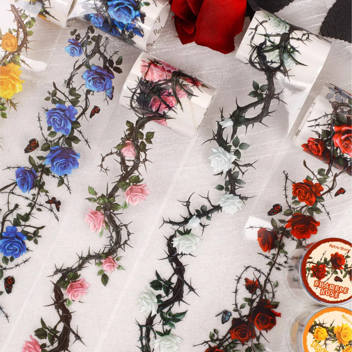 Floral Theme Decorative Adhesive Tapes | Scrapbooking and Craft Stickers