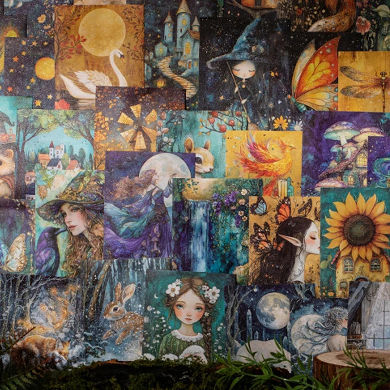 30pcs Vintage Fairytale Secret Series Stickers | Collage & DIY Craft Material Pack
