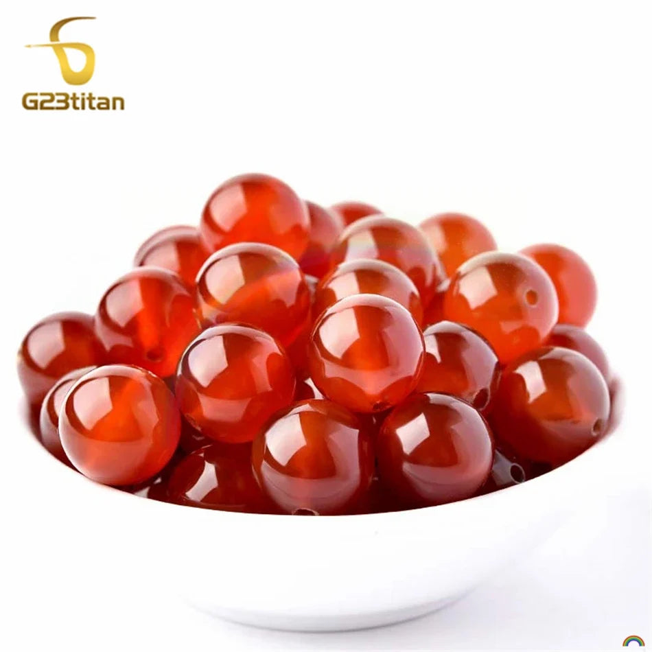 Red Carnelian Titanium Stud Earrings | Hypoallergenic Piercing Jewelry Gift