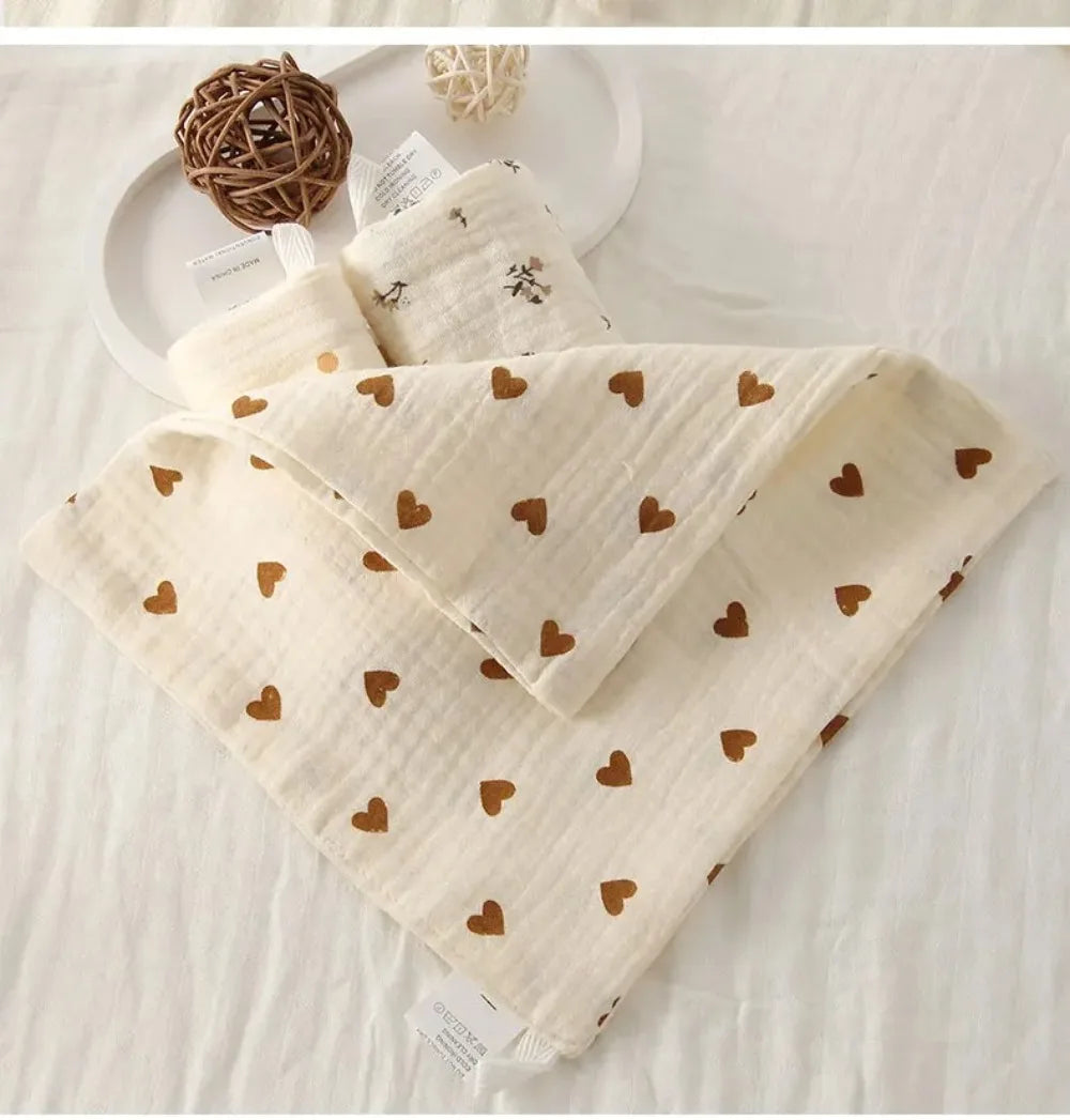 3/5 Pieces of Gauze Square Towels | Soft Cotton Baby Burp Cloths and Handkerchiefs