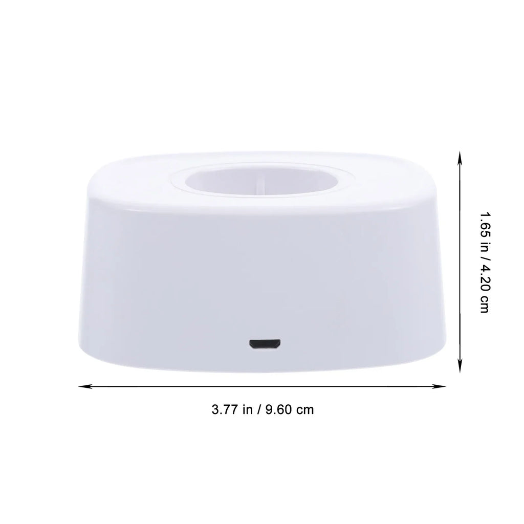 Compact Electric Mosquito Swatter Charging Base | White Storage and Pest Control