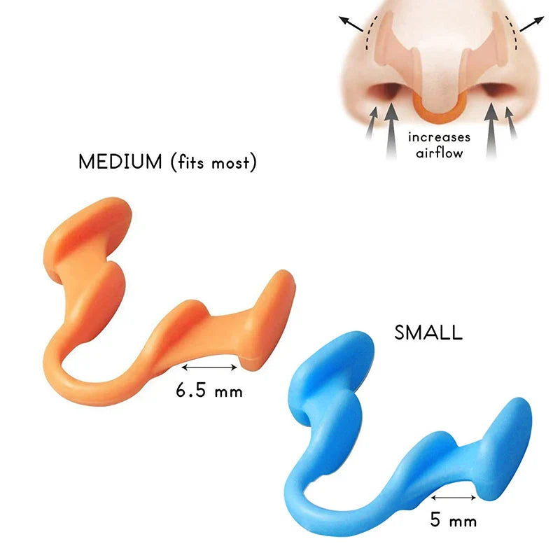 2Pcs Silicone Nose Clip Anti Snoring Nasal Dilator | Stop Snore Aid for Better Sleep