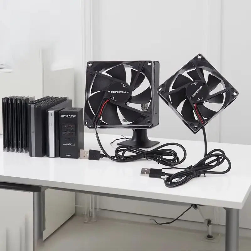 5V USB Router Cooling Fan | Quiet Brushless Desktop Cooler for TV Box Modem PC