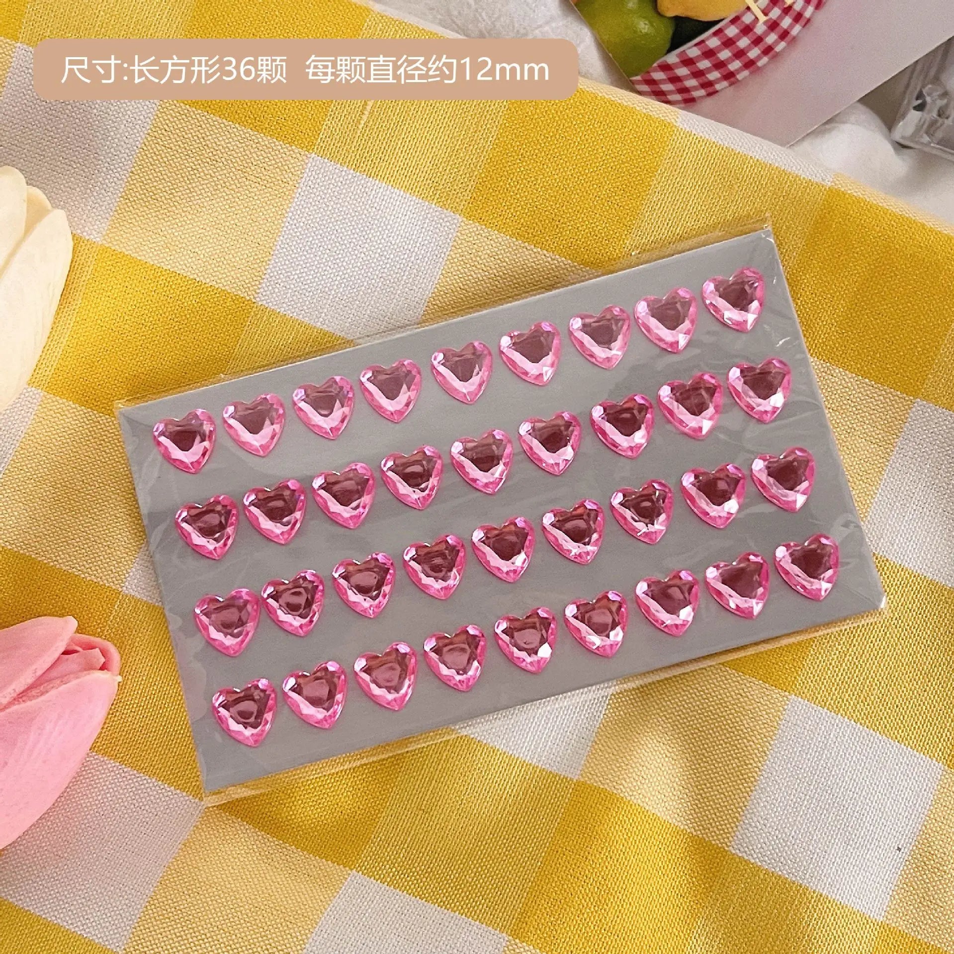 3D Crystal Heart Stickers | Sparkly Craft Decor for Scrapbooks and Journals