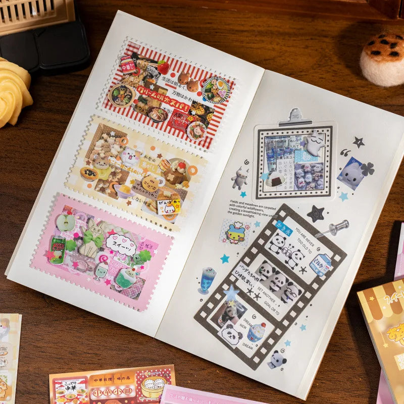 Sweet Dream Duet Sticker Book | Retro Style Journal DIY Material Phone Back Card Decorative Stickers
