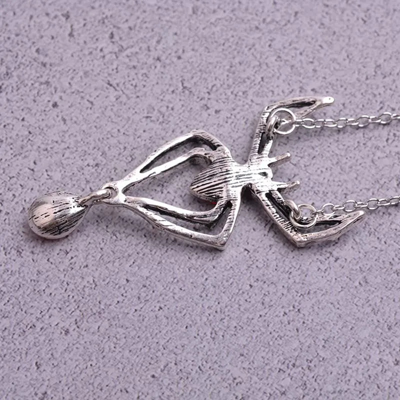 Gothic Crystal Spider Necklace | Vintage Goth Choker Jewelry for Women