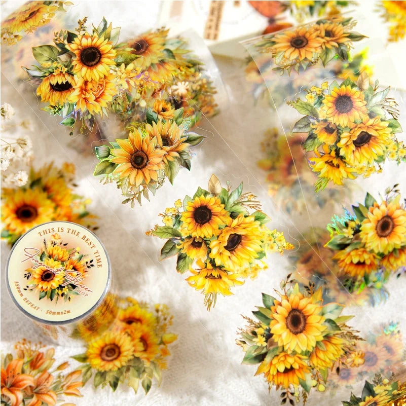 Journal GO Flower Washi Tape Set | Fragrant Scrapbooking Decorative Tape