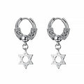 Gothic Stainless Steel Drop Hoop Earrings | Unisex Tassel Chain Jewelry