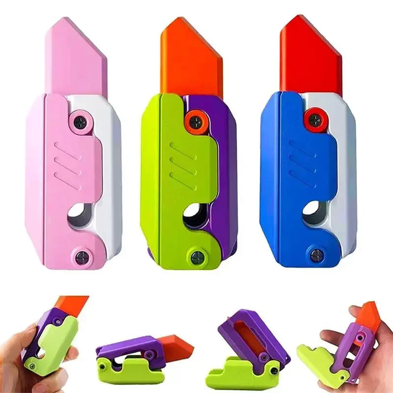 3D Printed Gravity Knife Fidget Toy | Stress Relief Sliding Toy for Kids and Adults