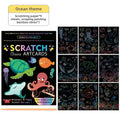 Rainbow Scratch Art Paper Kit | Magic Color Drawing Set for Kids