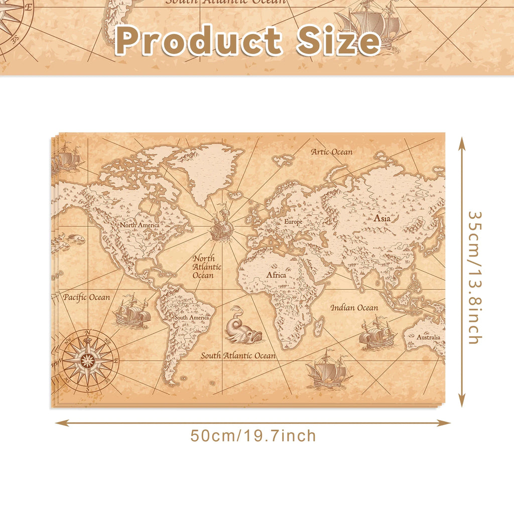 World Map Tissue Paper | Gift Wrapping and Party Decoration Supplies