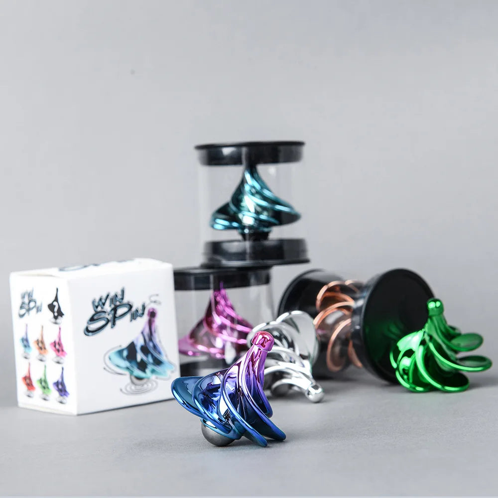 Wind Up Desktop Toy | Rotating Kinetic Spinner Fidget Stress Relief Gift