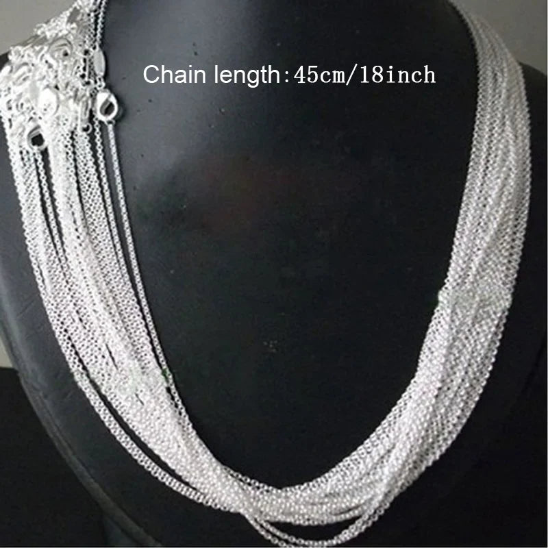 925 Sterling Silver O-Chain Necklace | 5 Lengths 1mm Link Chain for Men Women
