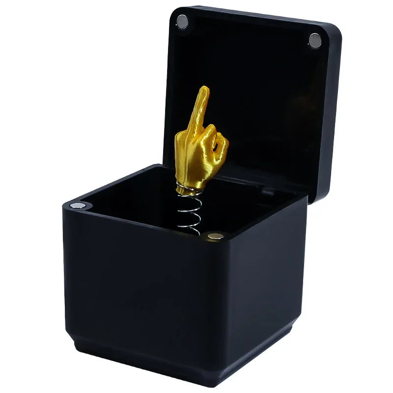 3D Middle Finger in a Box | Funny Novelty Gift for Office Desk Prank
