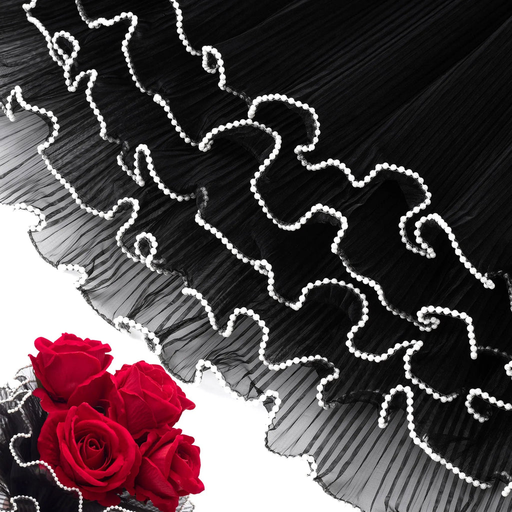 Black Pearl Edge Bouquet Wrapping Paper Roll | Korean Florist Gift Wrap