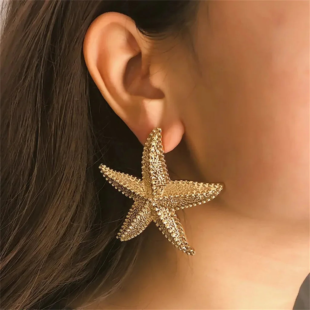 Classic Starfish Stud Earrings | 2pcs Summer Beach Fashion Jewelry for Women