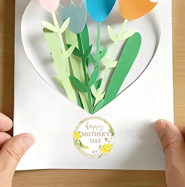 Happy Mother's Day Gift Stickers | Sweet Floral Envelope Seals for Gift Wrapping