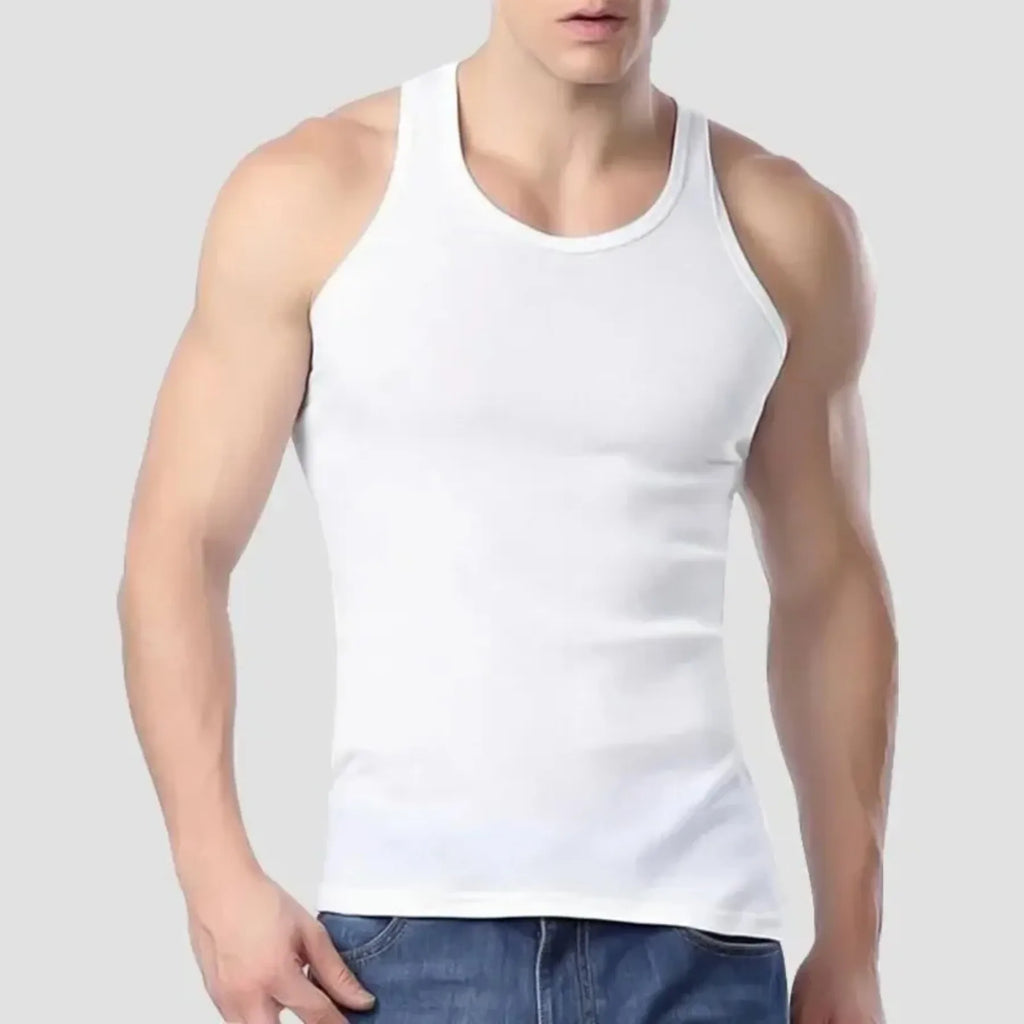 2026 Men's Summer Tight Tank Top, Lightweight Cotton Breathable Quick Dry Vest, Sports Casual Pajamas Outdoor Sleeveless Shirt