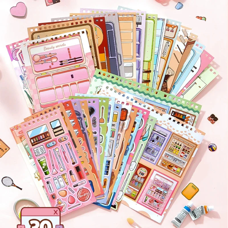 30pcs Daily Life Sticker Book | Organized Journal Supplies