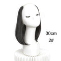 20/30cm Synthetic Straight Hair Extension with 4 Clips | V-Shaped Half Head Invisible Hairpiece