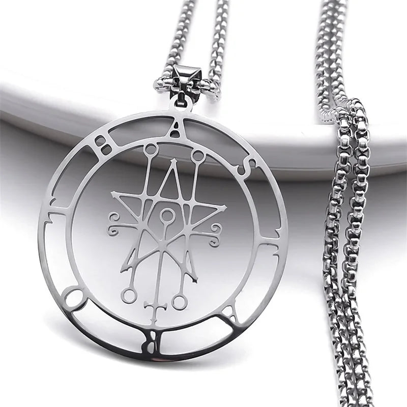 Astaroth Sigil Goetia Stainless Steel Necklace | Solomon Demon Seal Pendant Jewelry
