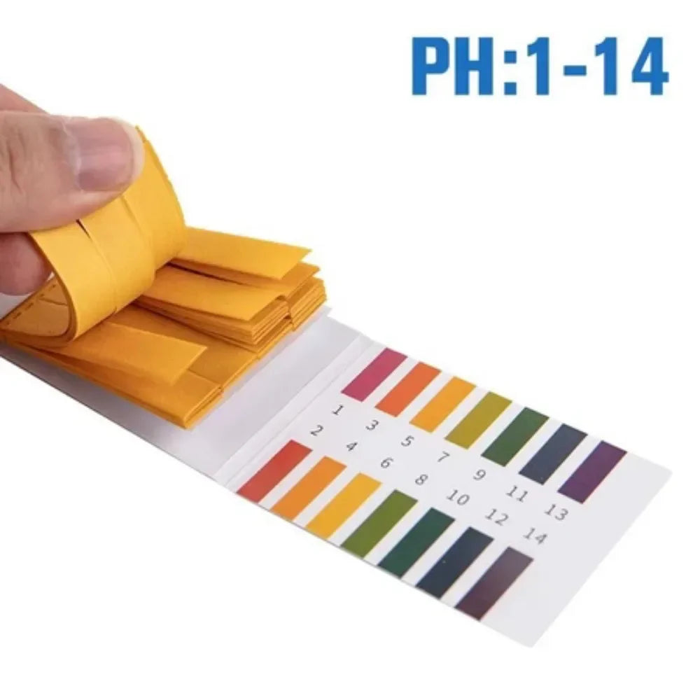 PH Test Paper 80 Strips Full Range 1-14 | Universal Indicator for Aquarium, Water, Saliva, and Cosmetic Testing