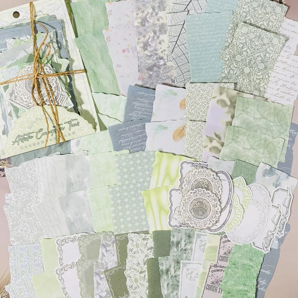 Journamm 100-Sheet Scrapbook Paper Pack | DIY Card Making and Decorative Collage Supplies