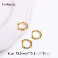 Gold Plated Brass Hoop Earrings with Zircon | Trendy Fashion Jewelry for Women