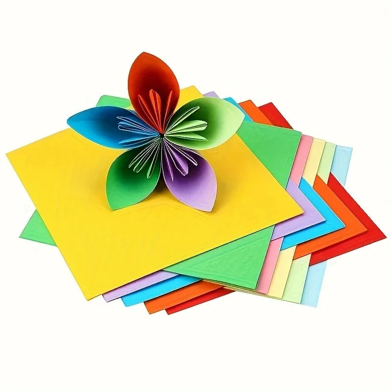 10 Color Cardstock Paper Pack | 100 Sheets for Origami, Crafts and Sewing