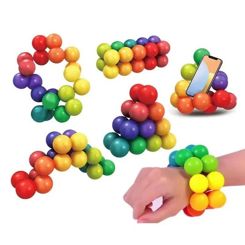 3D Rotating Sensory Fidget Toy | Stress Relief & Educational Color Ball Game