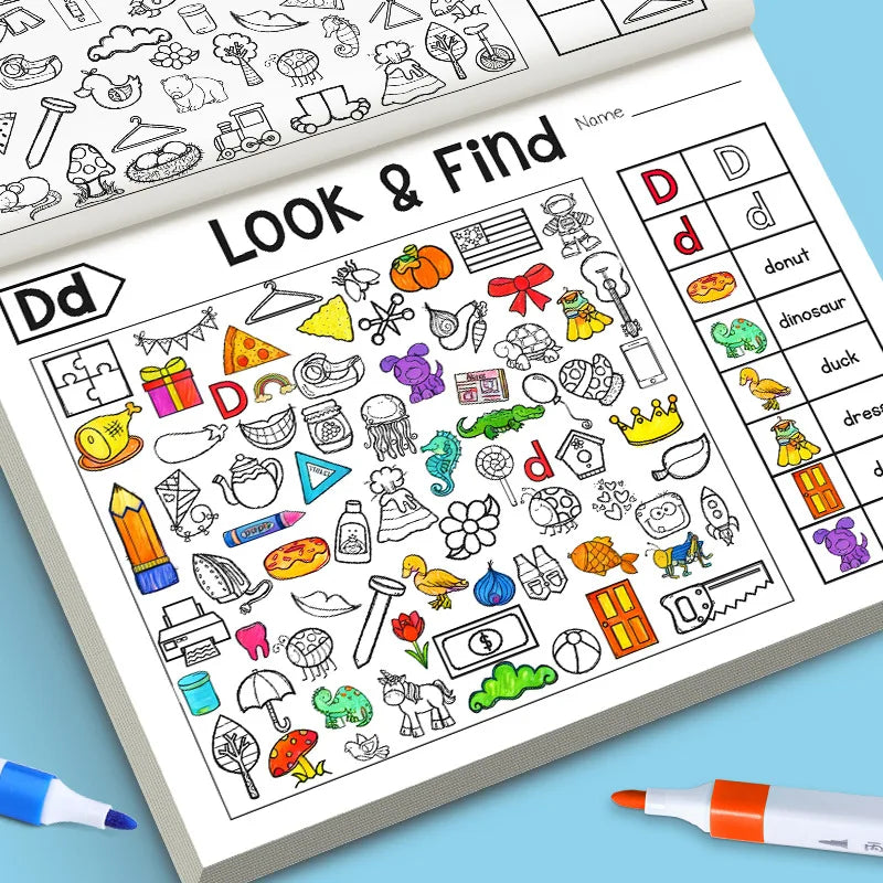 Look and Find Activity Book for Kids | Hidden Objects Coloring Book for Focus and Early Education