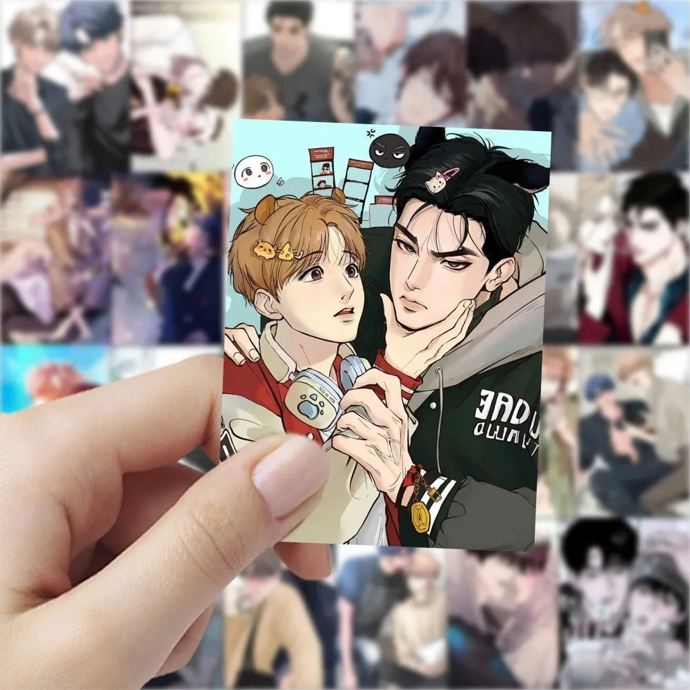 63PCS Korean Webtoon Stickers Set | Cute BL Anime Decoration Self-Adhesive Sticker for Laptop Diary Phone