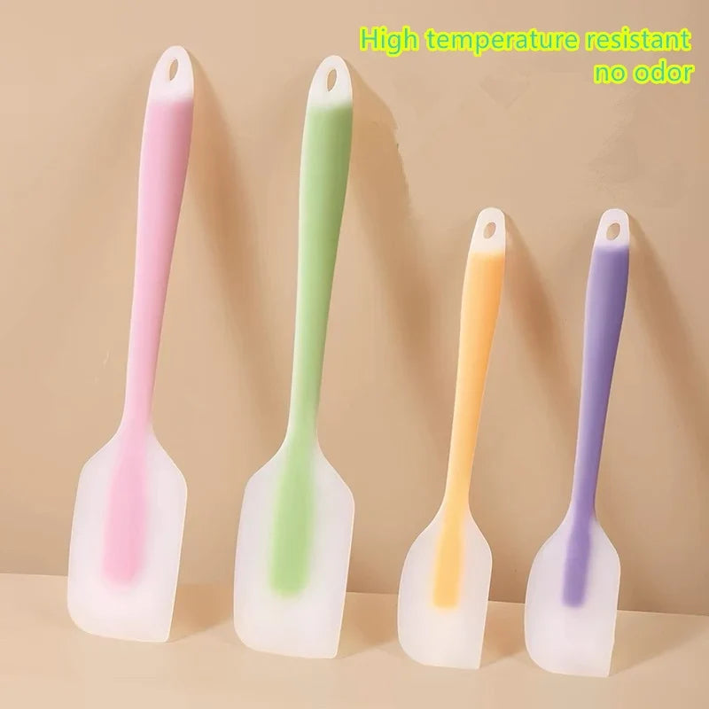 Silicone Spatula Set Heat Resistant Baking Scraper | Translucent Kitchen Utensils