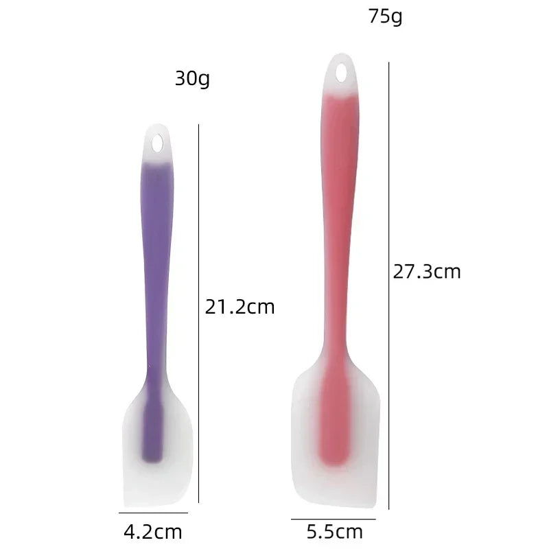 Silicone Spatula Set Heat Resistant Baking Scraper | Translucent Kitchen Utensils