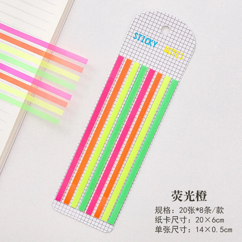 160Pcs Color Stickers Transparent Fluorescent Index Tabs | Sticky Note Flags for School and Office