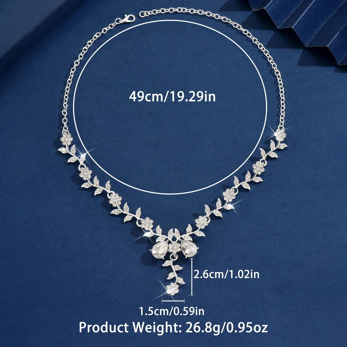 Water Drop Leaf Design Necklace | Light Luxury Fashion Jewelry for Women