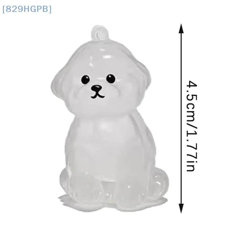 Clear Puppy Hair Memorial Keepsake Capsule | Pet's Dog Fur Container DIY Keychain Decor