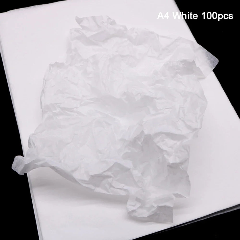 100 Sheets Multicolor Tissue Paper for Gift Wrapping | Bulk A4/A5 Translucent Craft Paper