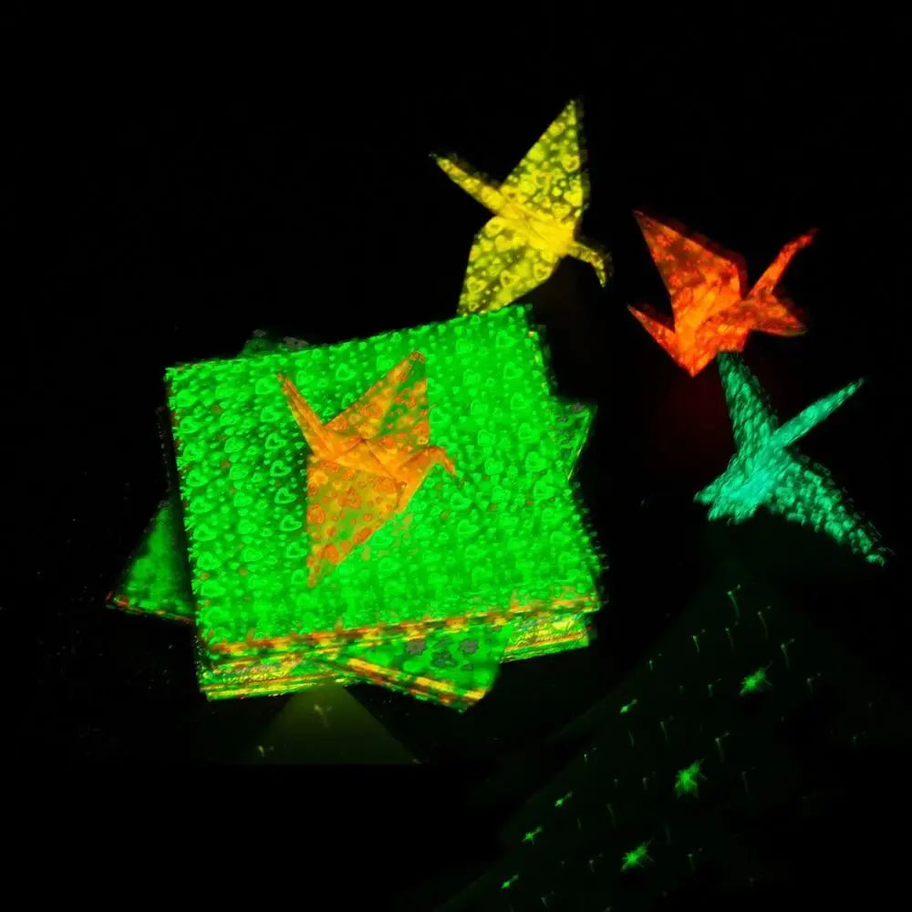 Luminous Origami Paper | Glow-in-the-Dark Craft Sheets for Night Projects