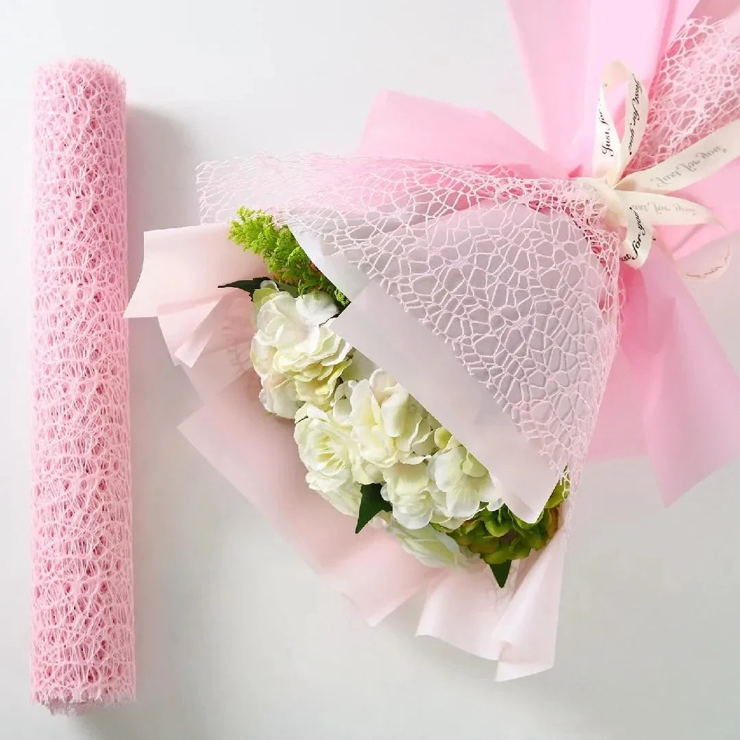 1 Roll Korean Style Jacquard Net Ribbon | Flower Bouquet Packaging DIY Material