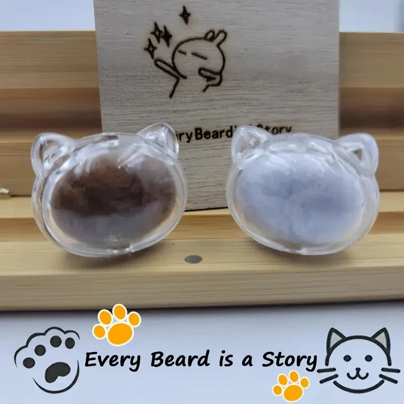 2Pcs Pet Hair Keepsake Box | Transparent Dog Cat Fur Storage for DIY Memorial Gift