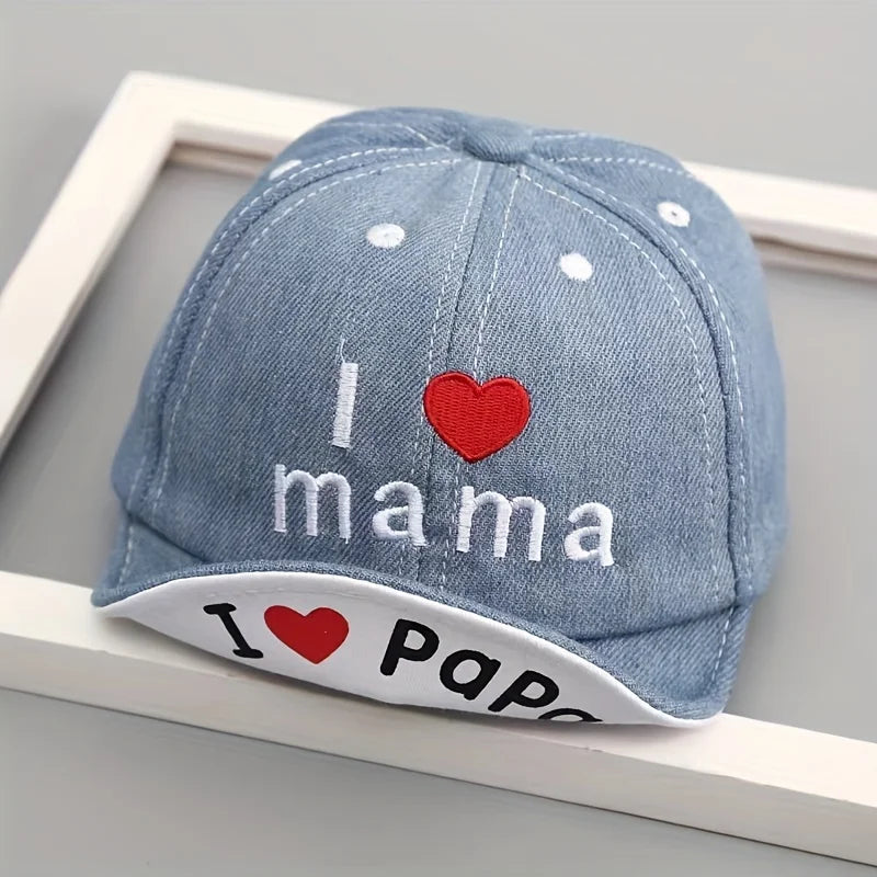 Baby Boys Girls Summer Soft Brim Baseball Cap | Adjustable Denim Sun Hat for Infant 6-24M