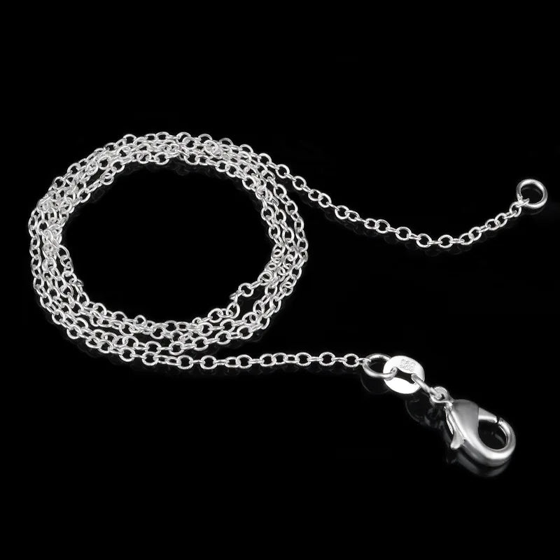 925 Sterling Silver O-Chain Necklace | 5 Lengths 1mm Link Chain for Men Women
